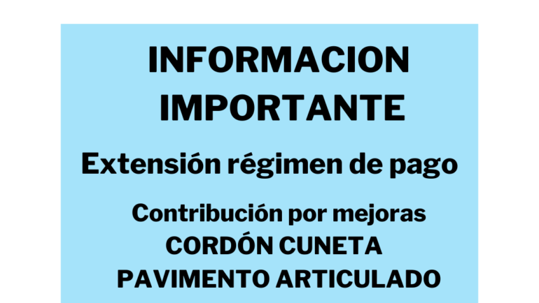INFORMACIÓN IMPORTANTE