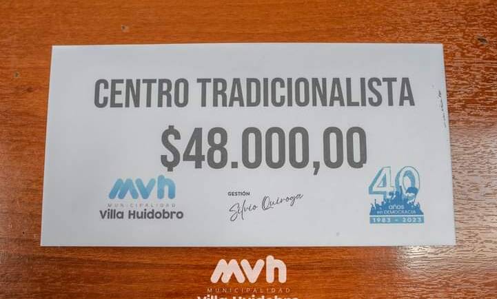 ENTREGA DE SUBSIDIO AL CENTRO TRADICIONALISTA «CAÑADA VERDE»