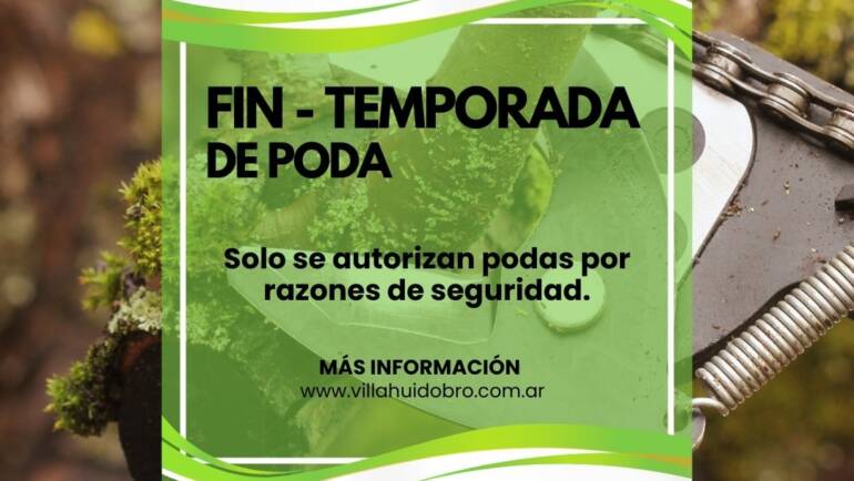 FIN DE LA TEMPORADA DE PODA