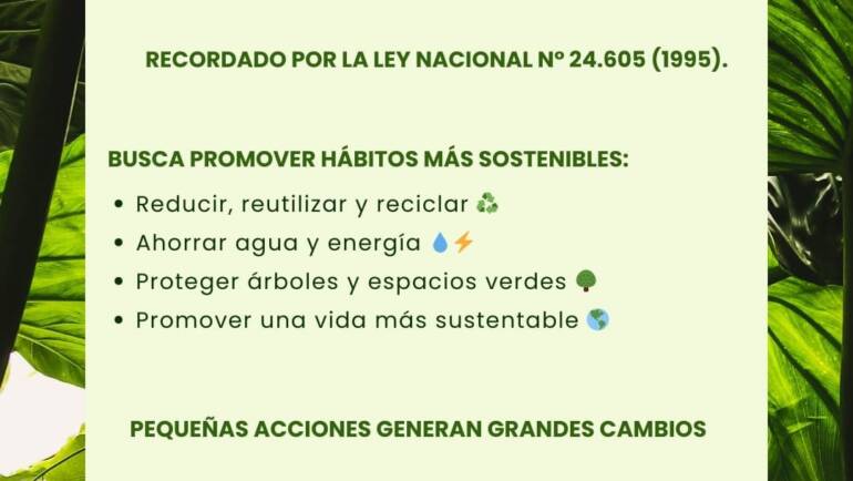 27 DE SEPTIEMBRE – DÍA DE LA CONCIENCIA AMBIENTAL