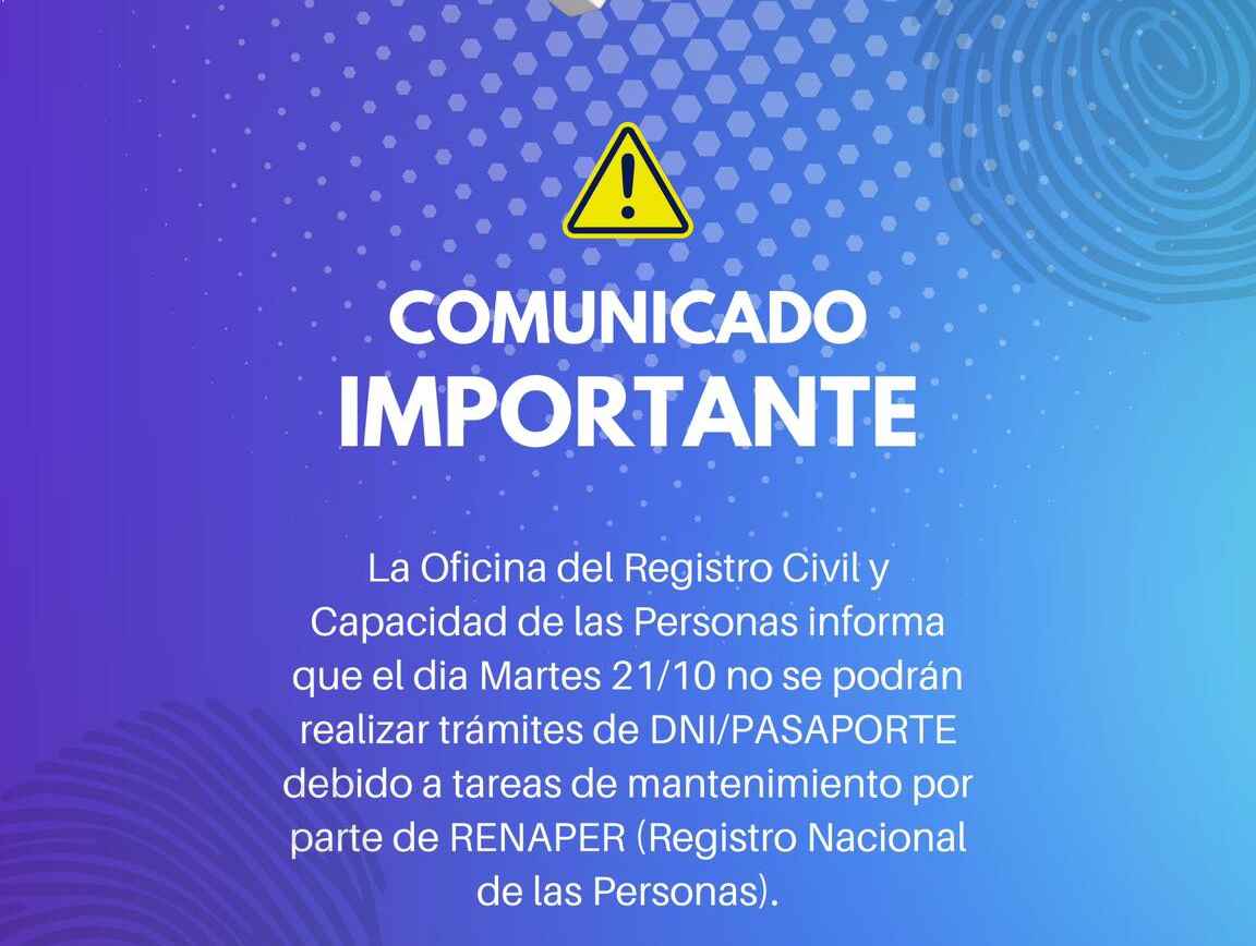 COMUNICADO IMPORTANTE