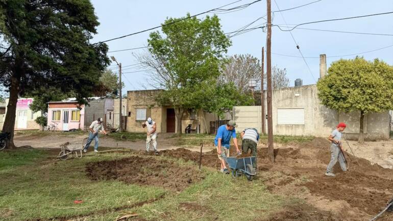 Avance en los trabajos de la Plazoleta Paola Quiroga