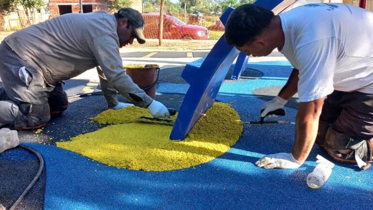 Continúan los trabajos en la Plazoleta Paola Quiroga