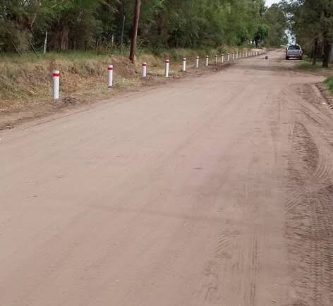 Parantes de demarcación del desagüe en calle Dr. Francisco Mons