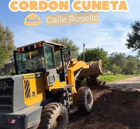 AVANCE EN OBRA DE CORDÓN CUNETA – CALLE ROSELLO
