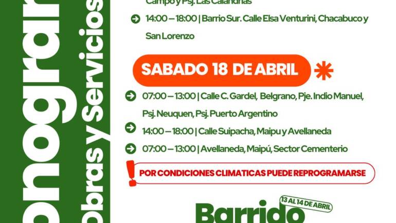 Seguimos trabajando en cada barrio de nuestra localidad