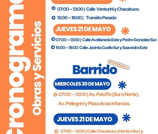 CRONOGRAMA TAREAS OBRAS Y SERVICIOS
