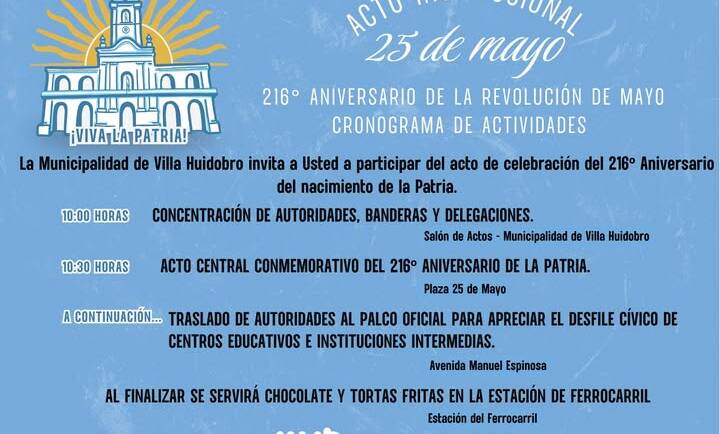 25 de mayo – ¡VIVA LA PATRIA!
