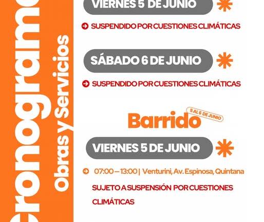 CRONOGRAMA TAREAS DE OBRAS Y SERVICIOS