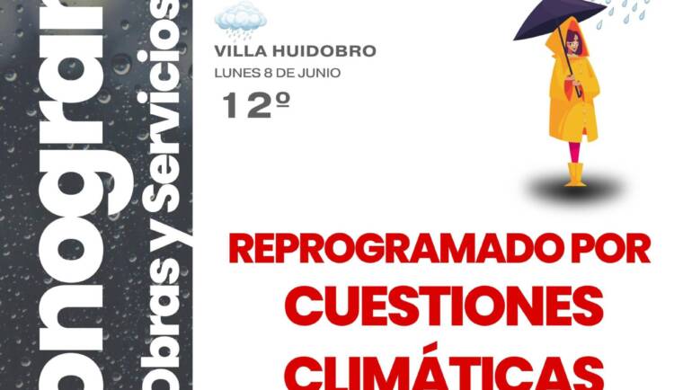 CRONOGRAMA DE OBRAS Y SERVICIOS REPROGRAMADO POR CUESTIONES CLIMÁTICAS