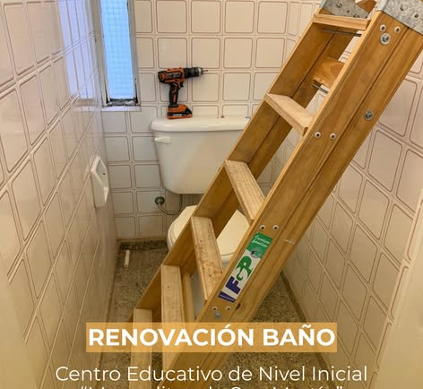 Avance de obra | Renovación del baño de docentes del Centro Educativo de Nivel Inicial “Merceditas de San Martín”